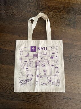 Vintage inspired NYU Tote bag New York University village map canvas tote